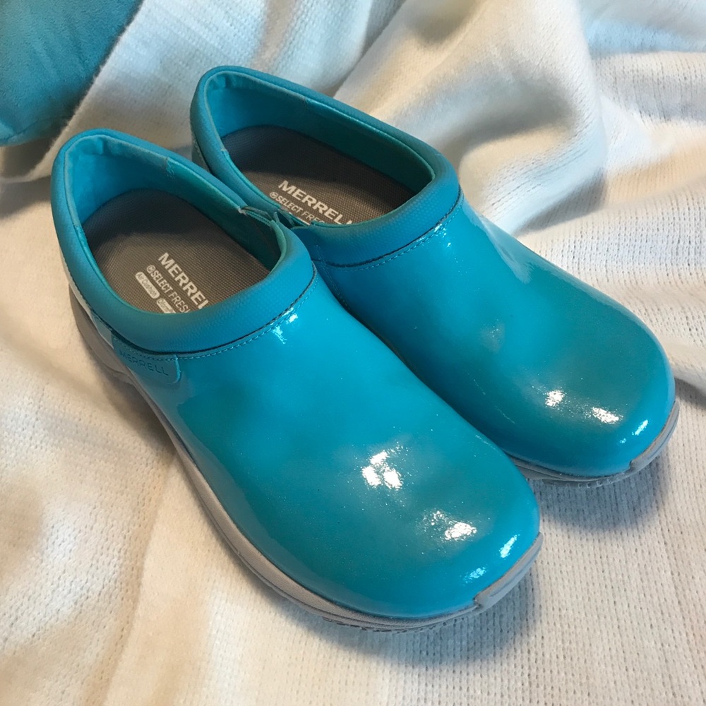 MERRELL Qform Air Cushion Teal clogs 8.5 NWOT